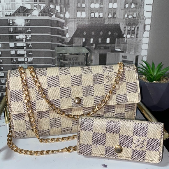 Louis Vuitton Handbags - Authentic Louis Vuitton Damier Azur Sarah Wallet and Key Case